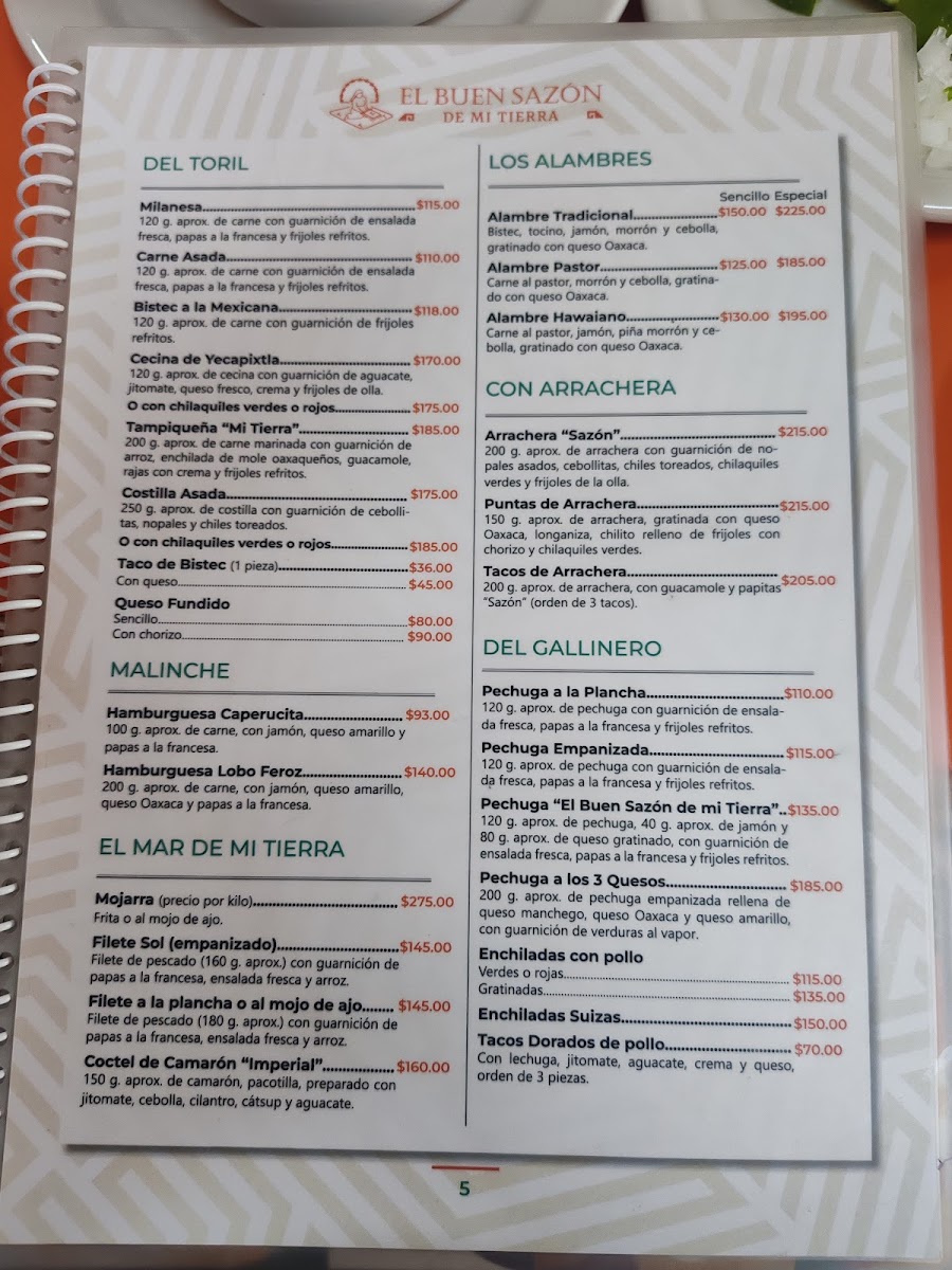 El buen sazón de mi tierra Menu - Image 2
