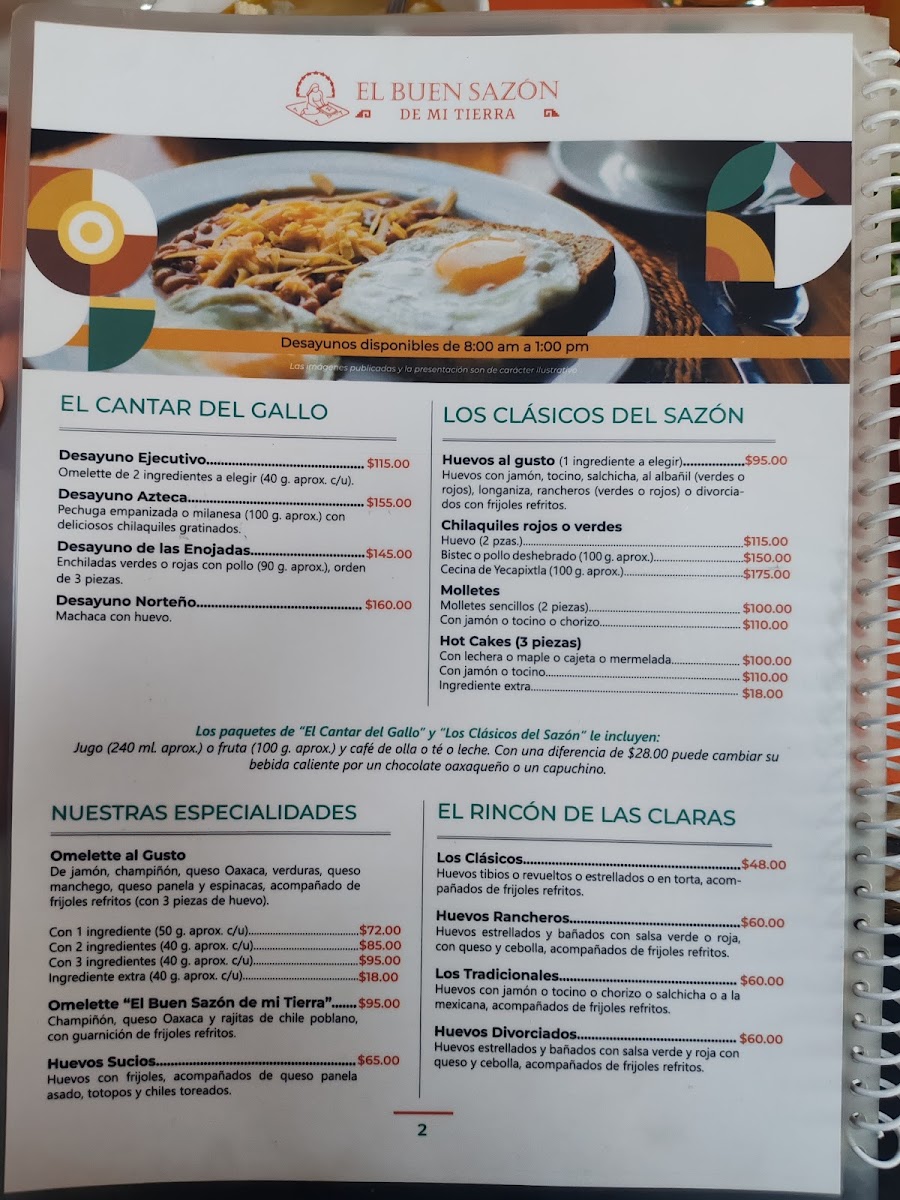 El buen sazón de mi tierra Menu - Image 3